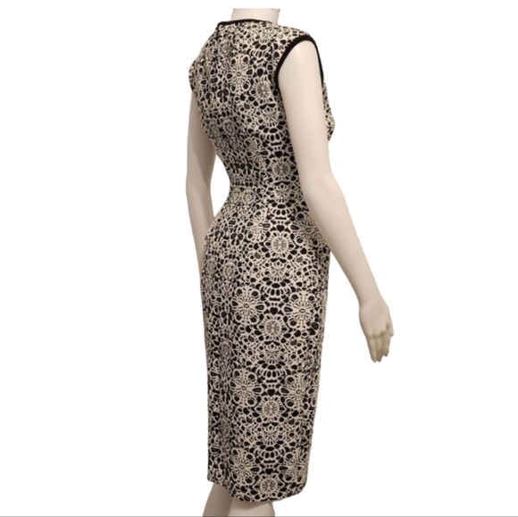 Textured Black and White Vintage Caché Dress - Size 2 - EUC - Picture 3 of 8